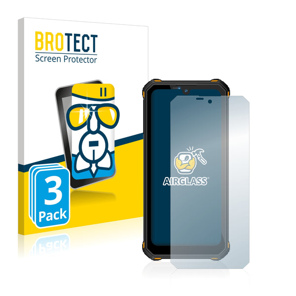 3x BROTECT AirGlass Glass Screen Protector for Oukitel WP15 5G