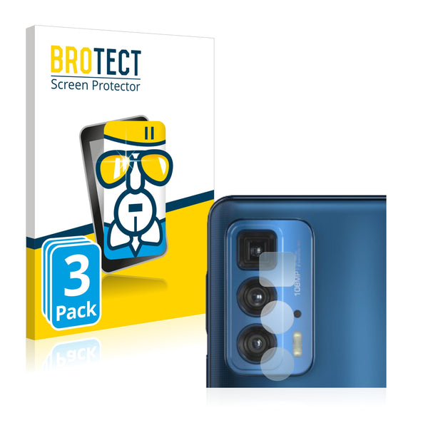 3x BROTECT AirGlass Glass Screen Protector for Motorola Edge S Pro (ONLY Camera)
