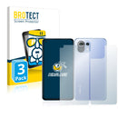 3x BROTECT AirGlass Glass Screen Protector for Xiaomi 11 Lite 5G NE (Front + Back)