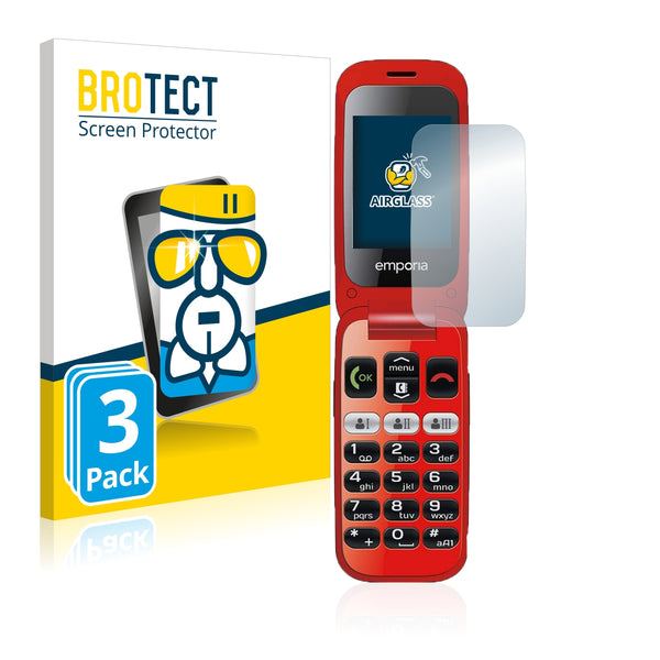 3x BROTECT AirGlass Glass Screen Protector for Emporia emporiaONE
