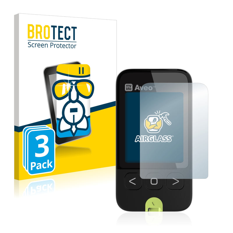 3x BROTECT AirGlass Glass Screen Protector for Mylife Aveo