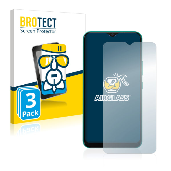 3x BROTECT AirGlass Glass Screen Protector for Vivo Y3s