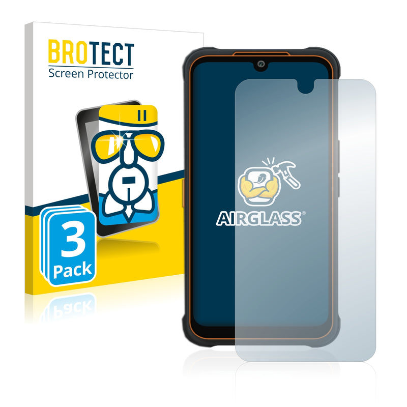 3x BROTECT AirGlass Glass Screen Protector for AGM Glory