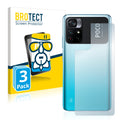 3x BROTECT AirGlass Glass Screen Protector for Xiaomi Poco M4 Pro 5G (Back)