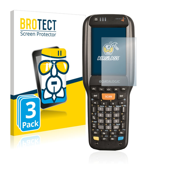 3x BROTECT AirGlass Glass Screen Protector for Datalogic Skorpio X4