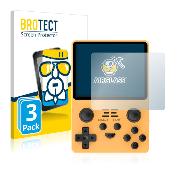 3x BROTECT AirGlass Glass Screen Protector for Powkiddy RGB20S