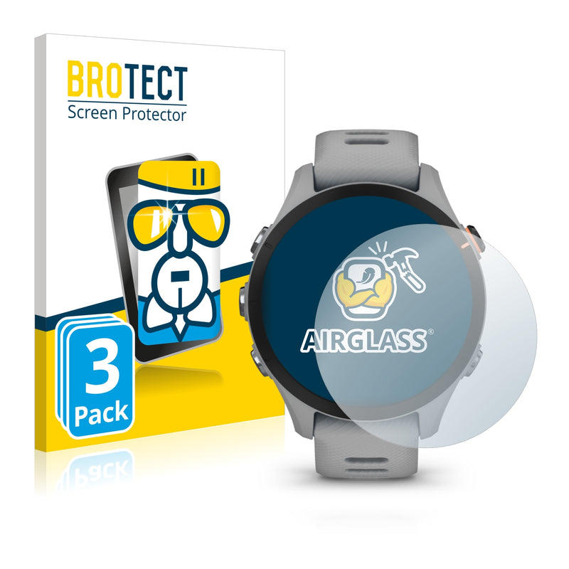 3x BROTECT AirGlass Glass Screen Protector for Garmin Forerunner