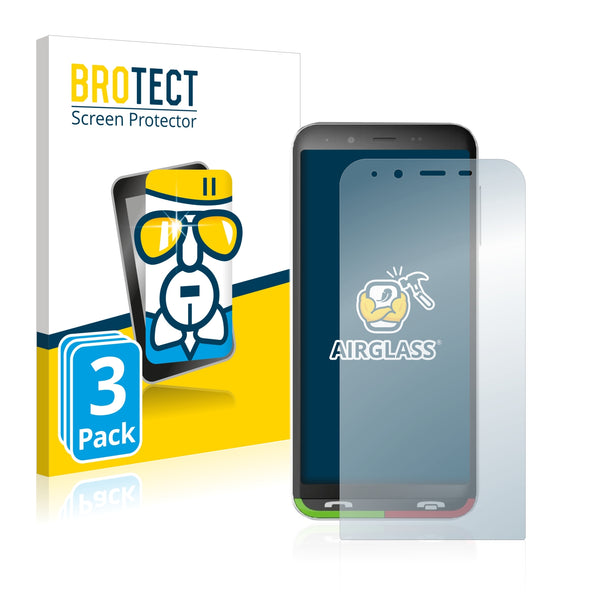 3x BROTECT AirGlass Glass Screen Protector for Emporia SuperEasy