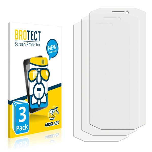 3x BROTECT AirGlass Glass Screen Protector for Evolveo Strongphone G5