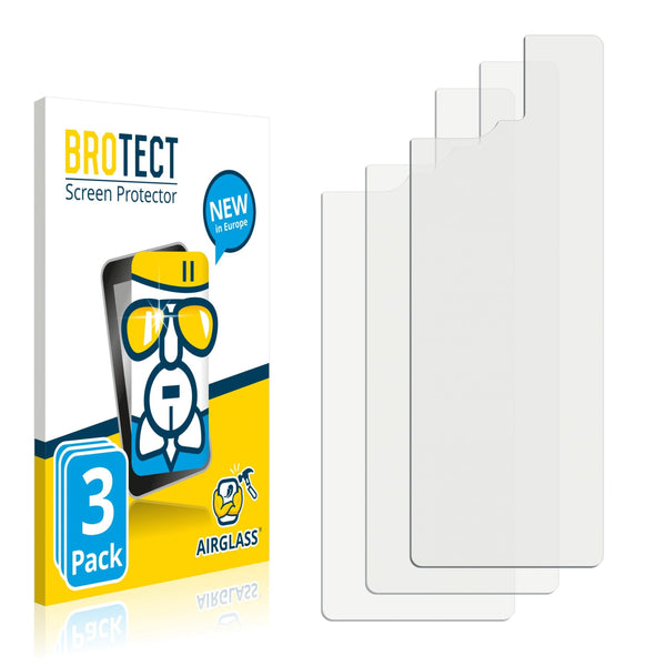 3x BROTECT AirGlass Glass Screen Protector for Motorola One 5G (Back)