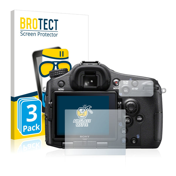 3x BROTECT AirGlass Matte Glass Screen Protector for Sony Alpha 77 II (SLT-A77 II)