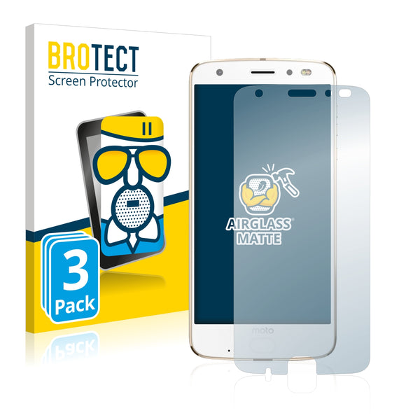 3x BROTECT AirGlass Matte Glass Screen Protector for Motorola Moto Z2 Force