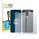 3x BROTECT AirGlass Matte Glass Screen Protector for Apple iPhone X (Front + Back)