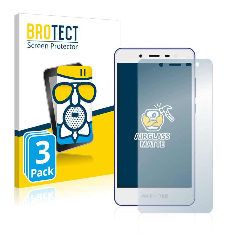 3x BROTECT AirGlass Matte Glass Screen Protector for Clementoni ClemPhone 7.0 (5)