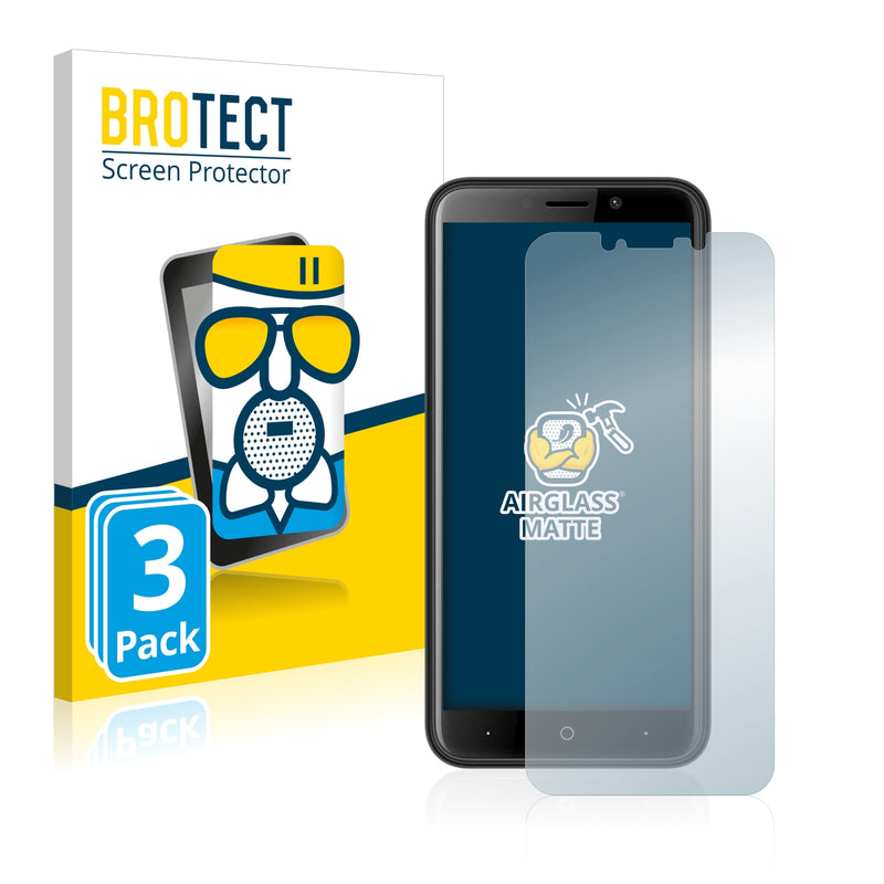 3x BROTECT AirGlass Matte Glass Screen Protector for Doogee X50L