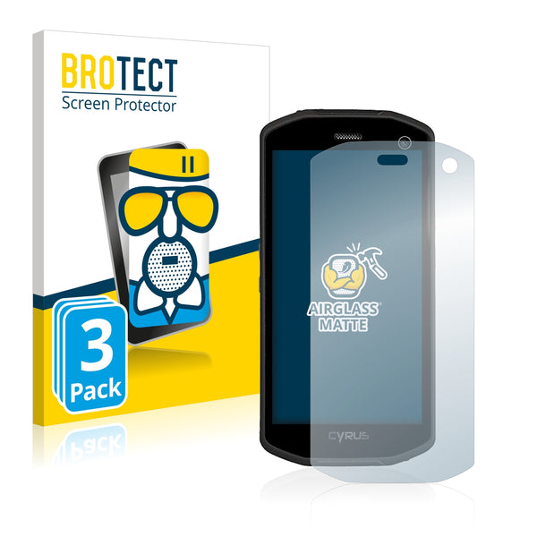 3x BROTECT AirGlass Matte Glass Screen Protector for Cyrus CS28 Hipster Rev2