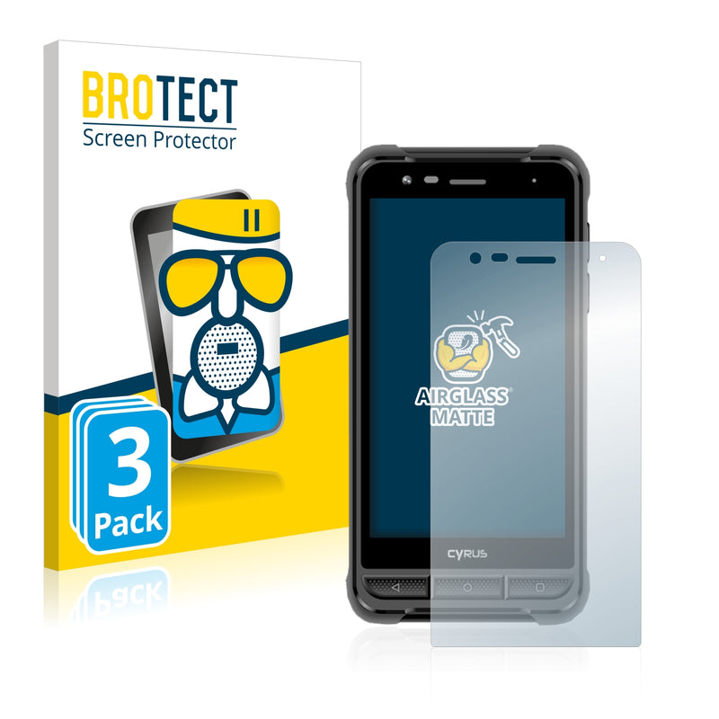 3x BROTECT AirGlass Matte Glass Screen Protector for Cyrus CS22 XA