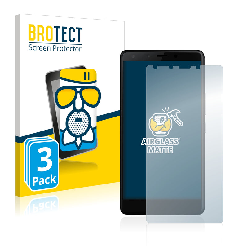 3x BROTECT AirGlass Matte Glass Screen Protector for Infinix Zero 4 Plus