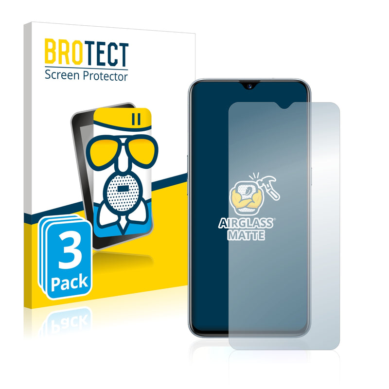 3x BROTECT AirGlass Matte Glass Screen Protector for Oppo Realme XT