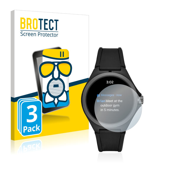 3x BROTECT AirGlass Matte Glass Screen Protector for Puma Gen 4 Heart Rate Smartwatch