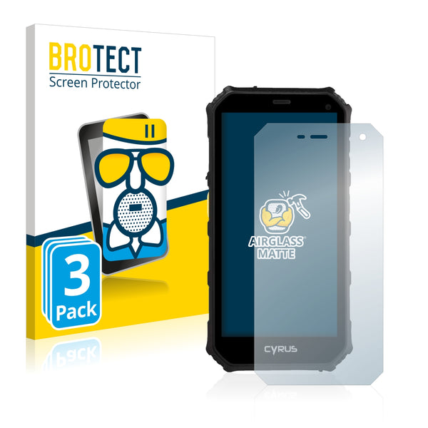 3x BROTECT AirGlass Matte Glass Screen Protector for Cyrus CS24 2017