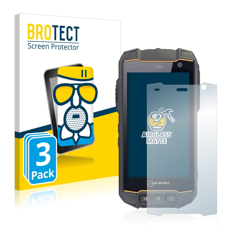 3x BROTECT AirGlass Matte Glass Screen Protector for i.safe IS530.RG