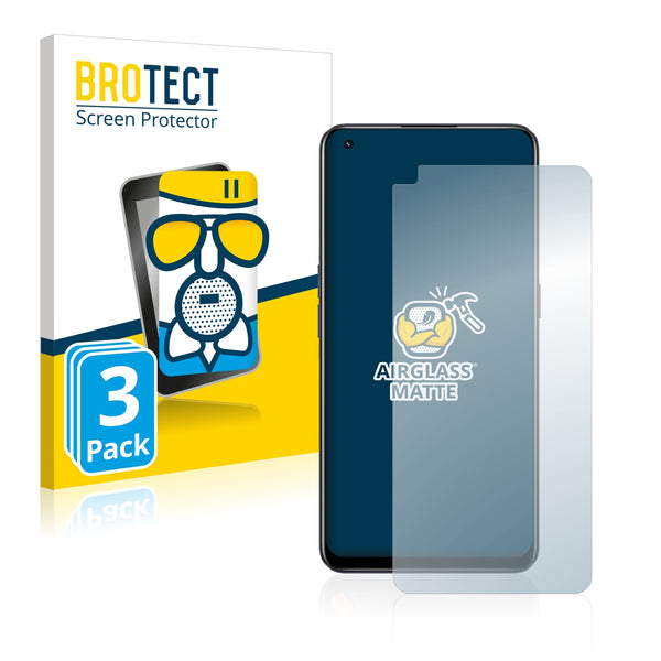 3x BROTECT AirGlass Matte Glass Screen Protector for Realme 9 Pro Plus