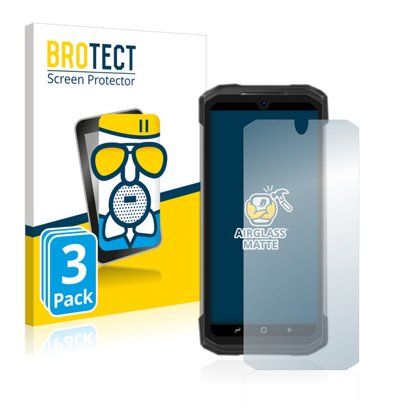 3x BROTECT AirGlass Matte Glass Screen Protector for Doogee S98 Pro