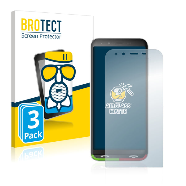 3x BROTECT AirGlass Matte Glass Screen Protector for Emporia SuperEasy