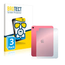 3x BROTECT AirGlass Matte Glass Screen Protector for Apple iPad 10.9 2022 (Back)