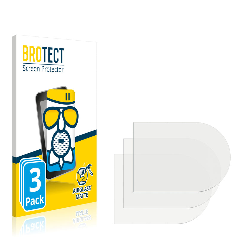 3x BROTECT AirGlass Matte Glass Screen Protector for Dermalog ZF1+
