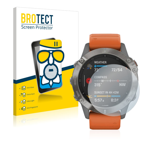 BROTECT AirGlass Matte Glass Screen Protector for Garmin Fenix 6 Pro