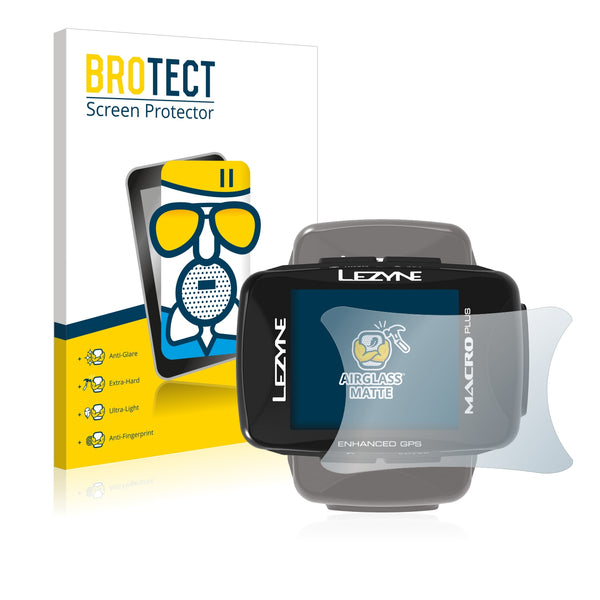 BROTECT AirGlass Matte Glass Screen Protector for Lezyne Macro Plus GPS