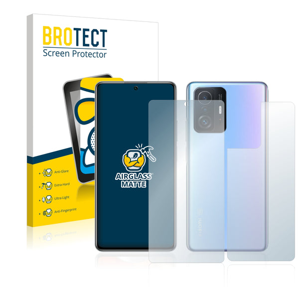 BROTECT Matte Screen Protector for Xiaomi 11T (Front + Back)