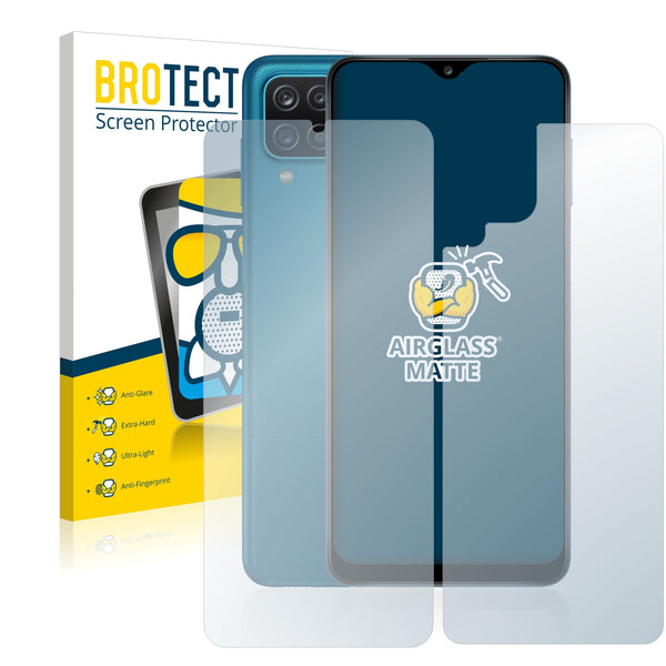 BROTECT Matte Screen Protector for Samsung Galaxy A12 (Front + Back)