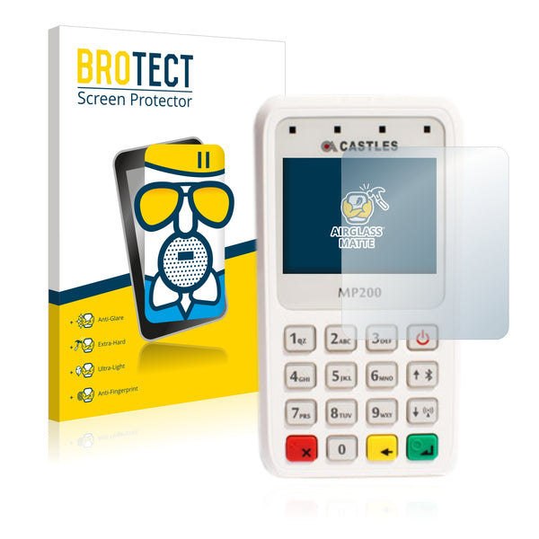 BROTECT AirGlass Matte Glass Screen Protector for Castles Technology MP200 / MP200L