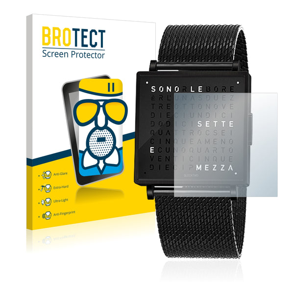 BROTECT AirGlass Matte Glass Screen Protector for Qlocktwo W35